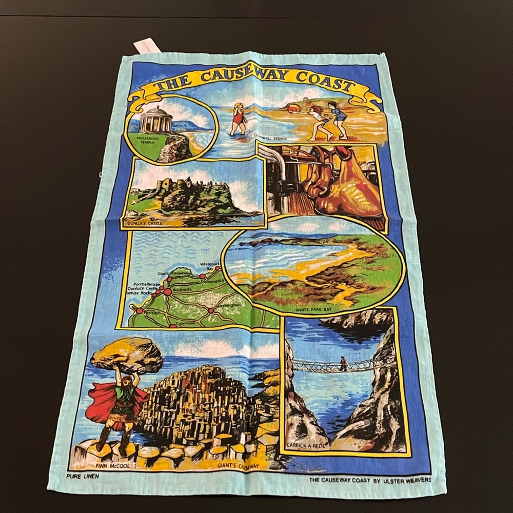 NEW Ulster Weavers pure linen kitchen towel The Causeway Coast